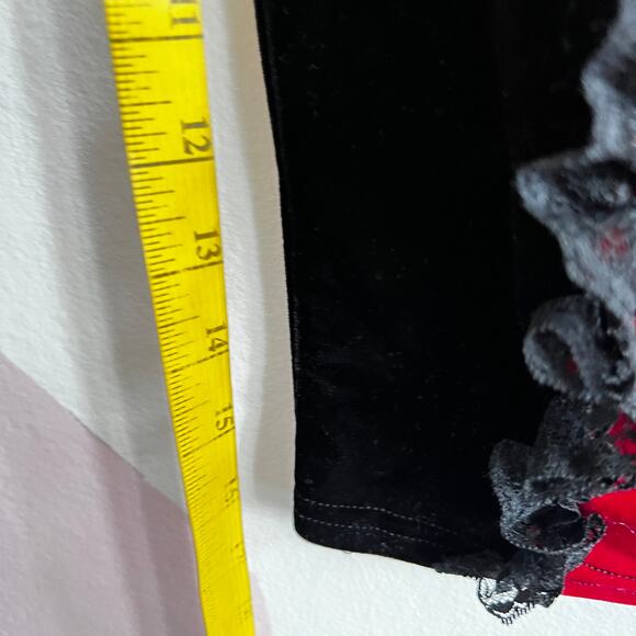 Red Velvet Puff Sleeve Top Victorian Gothic Romantic Vampire Whimsigoth Small - Picture 5 of 6